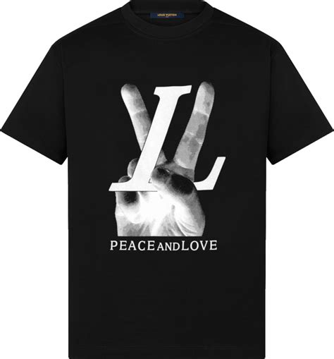 lv peace and love t-shirt|Louis Vuitton Black 'Peace & Love' T.